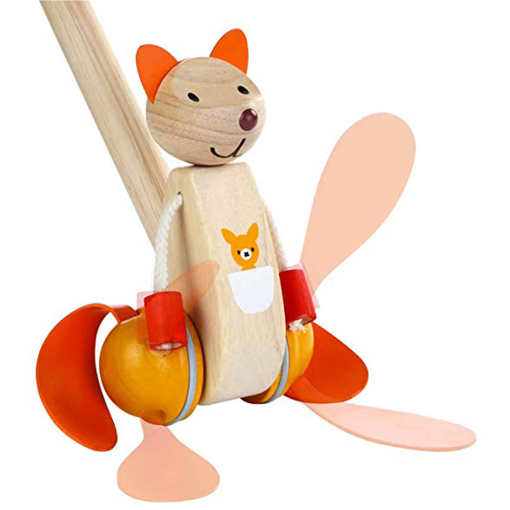 lifestyle_2, PlanToys Wooden Push-Along Dancing Kangaroo Toy