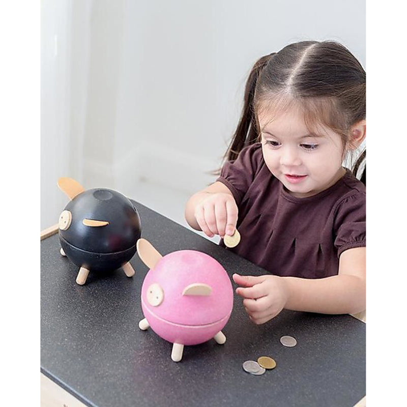 lifestyle_2, Plan Toys Children's Wooden Piggy Bank Money & Coin Saving Jar