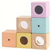 lifestyle_1, PlanToys Wooden Sensory Blocks for Children multicolored pastel 