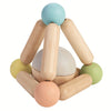 PlanToys Wooden Triangle Clutching Toy pastel