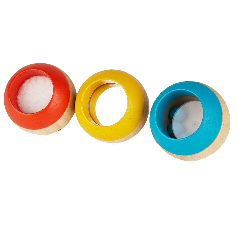 lifestyle_3, PlanToys Wooden Infant Baby Sensory Developing Tumbling Toy Set  red yellow blue smiley faces