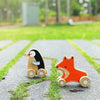 lifestyle_2, PlanToys Wooden Wheelie Push Children's Toy fox orange penguin black 