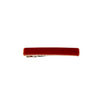 Hello Tartlet Paprika Large Velvet Hair Clip Accessory. Red velvet covered alligator hair clip. 