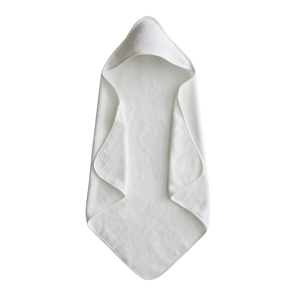 Mushie Baby Towel with a hood for drying off your baby gently and effectively
