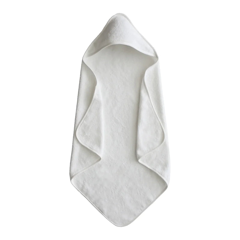 Mushie Baby Towel with a hood for drying off your baby gently and effectively