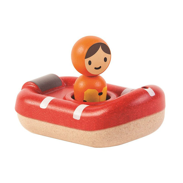 Plan Toys Wooden Coastguard Boat toddler bath toys