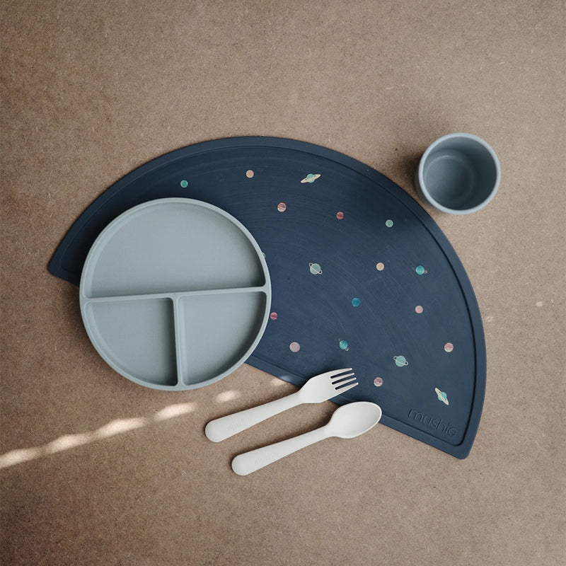 Mushie Baby Placemats in Planets A cosmic design for little explorers making mealtime an exciting adventure