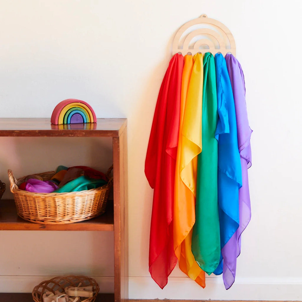 Sarah's Silks Rainbow Playsilk Display | Hazel & Fawn