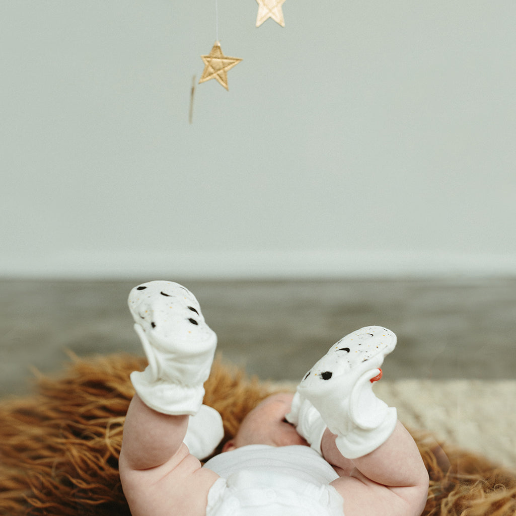 GoumiKids Many Moons baby booties