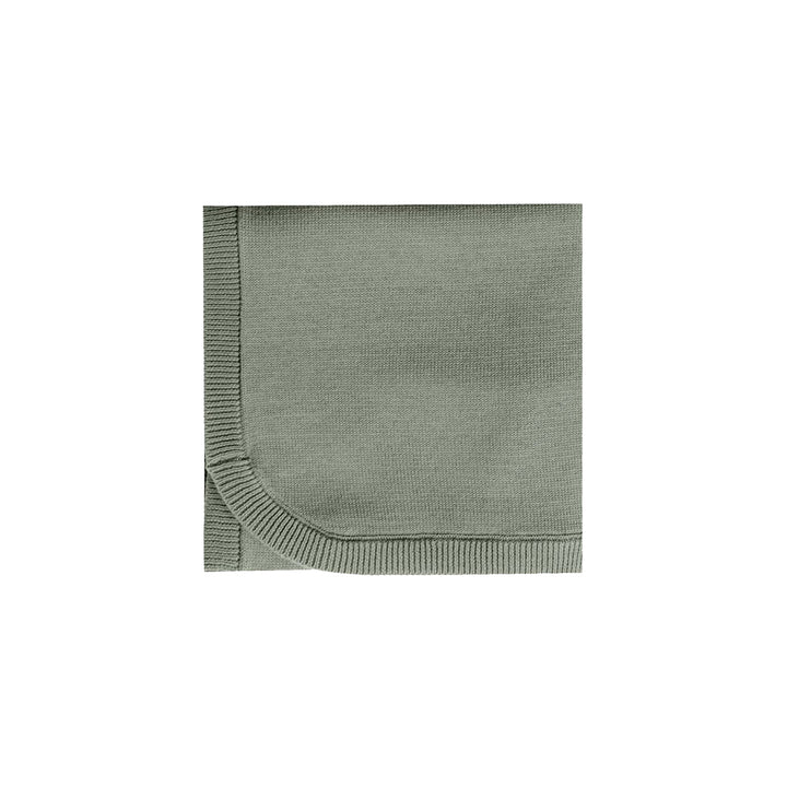 Quincy Mae Basil Knit Baby Blanket Organic Cotton Nursery Accessory green