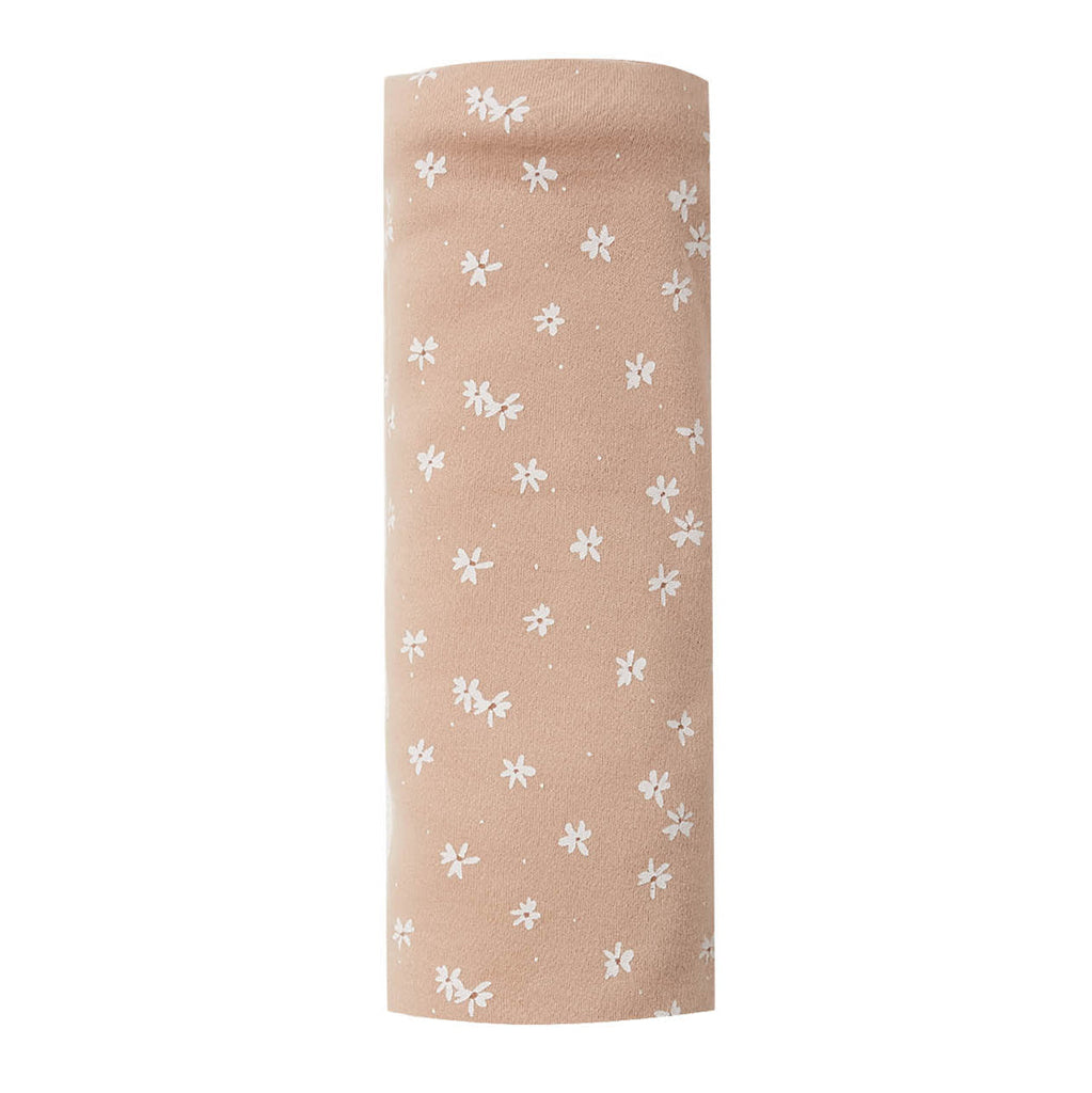 QuincyMae Cotton swaddle pink white daisies