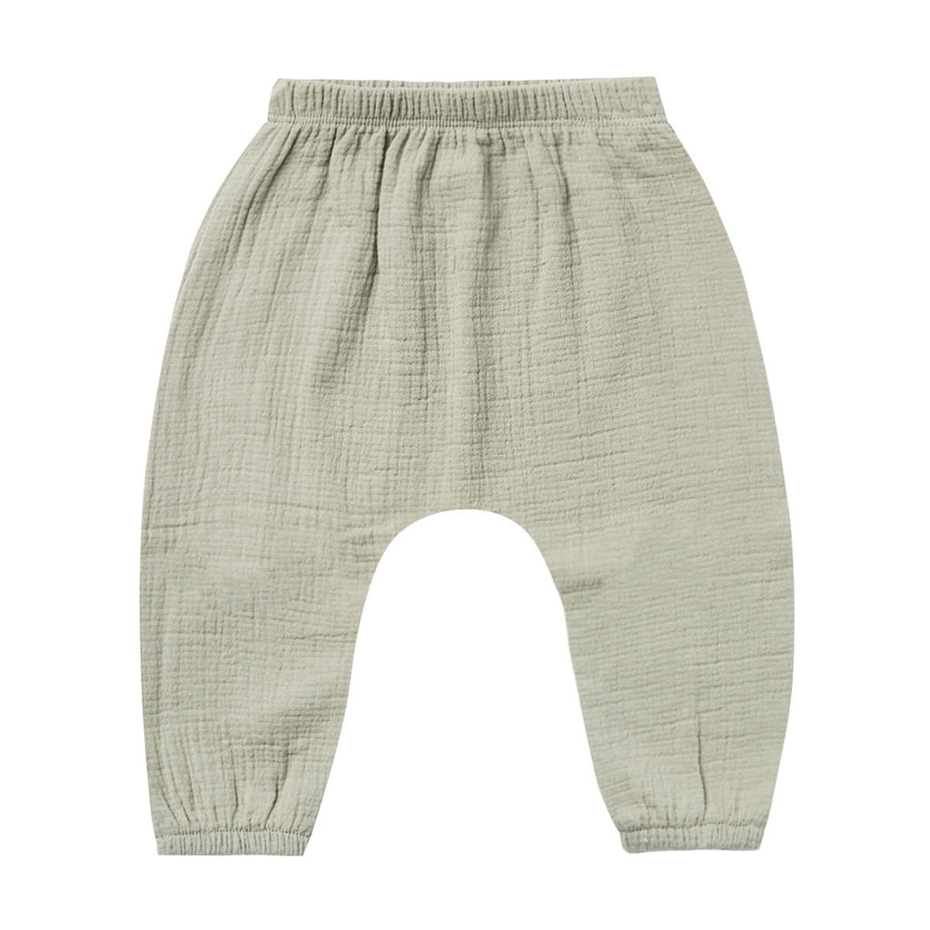 Quincy Mae Sage Woven Harem Pants Infant Baby Bottoms neutral green