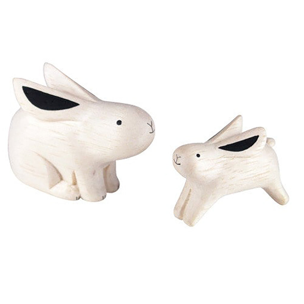 T-Lab Polepole Wooden Animal Family Sets Hand-Crafted Toys Rabbit