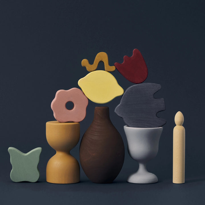 lifestyle_1, Raduga Grez Vanitas Building Blocks Children's Wooden Toy fish butterfly flower worm vases multicolored 