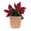 Jellycat Amuseable red Poinsetta childrens Stuffed plant Toy holiday and xmas flower plant - back