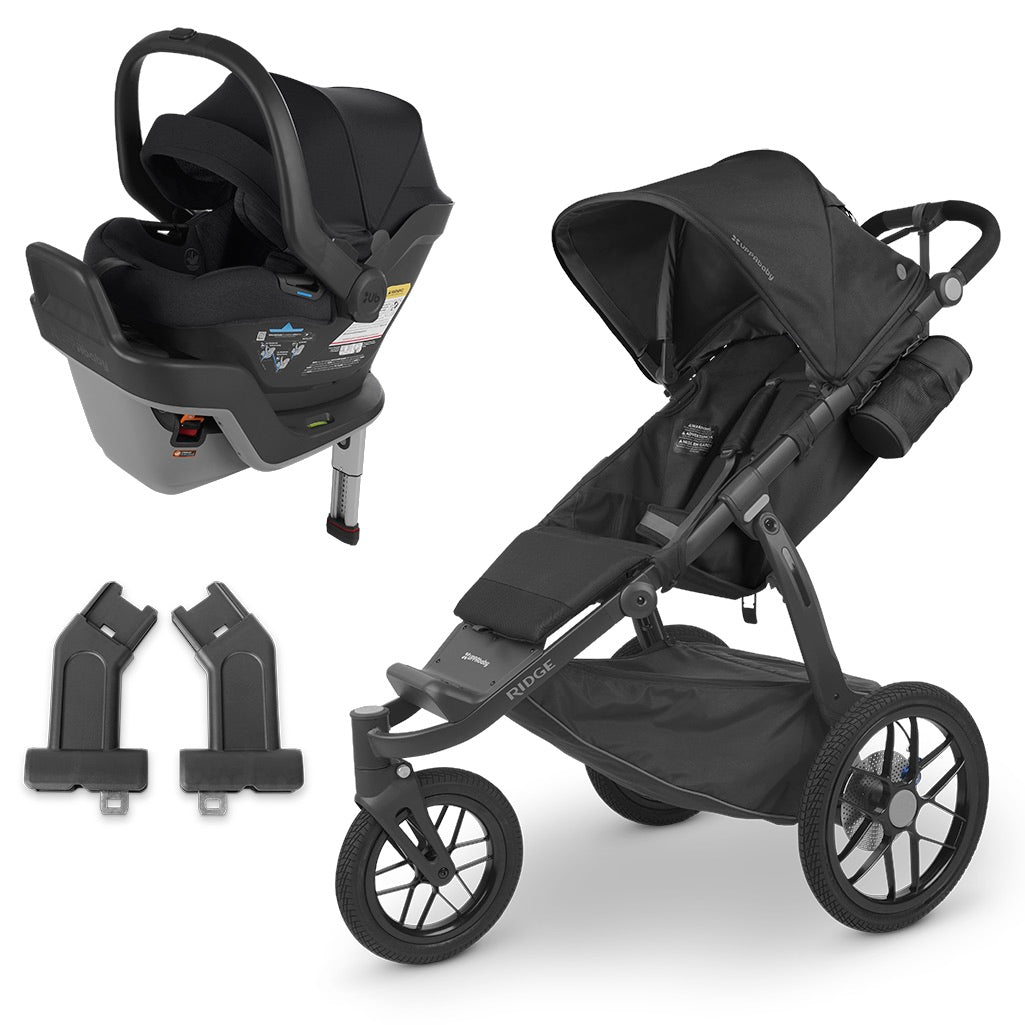 UPPAbaby Ridge Mesa Max Travel System with easy-to-install base for secure installation