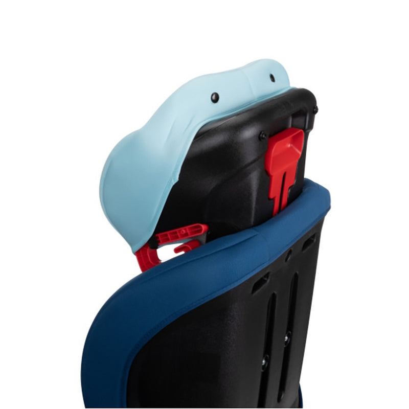 Rear view of the Maxi Cosi RodiSport in Blue, a durable and stylish maxi cosi car seat.