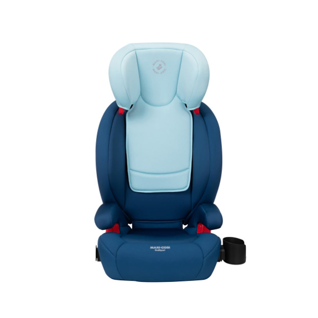 Maxi-Cosi Rodisport Booster Car Seat blue seat fabric, red harness points+adjustable points