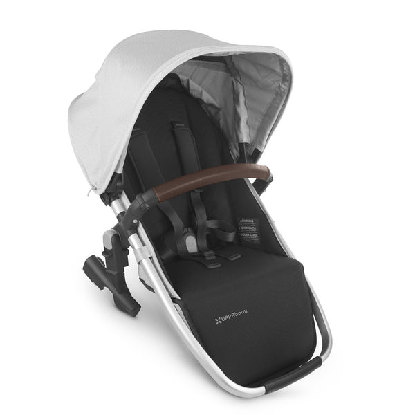 Outlet UPPAbaby Bryce VISTA V2 RumbleSeat Stroller Accessory white marl silver frame chestnut leather