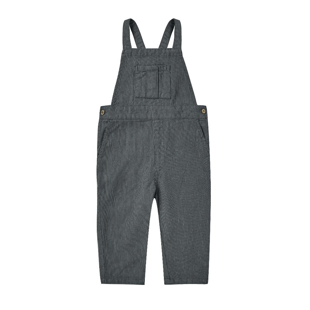 Rylee + cru black pin strip overalls for toddlers