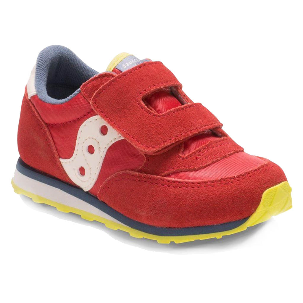 Saucony Baby Red/Blue/Lime Jazz HL Shoes Velcro Closure