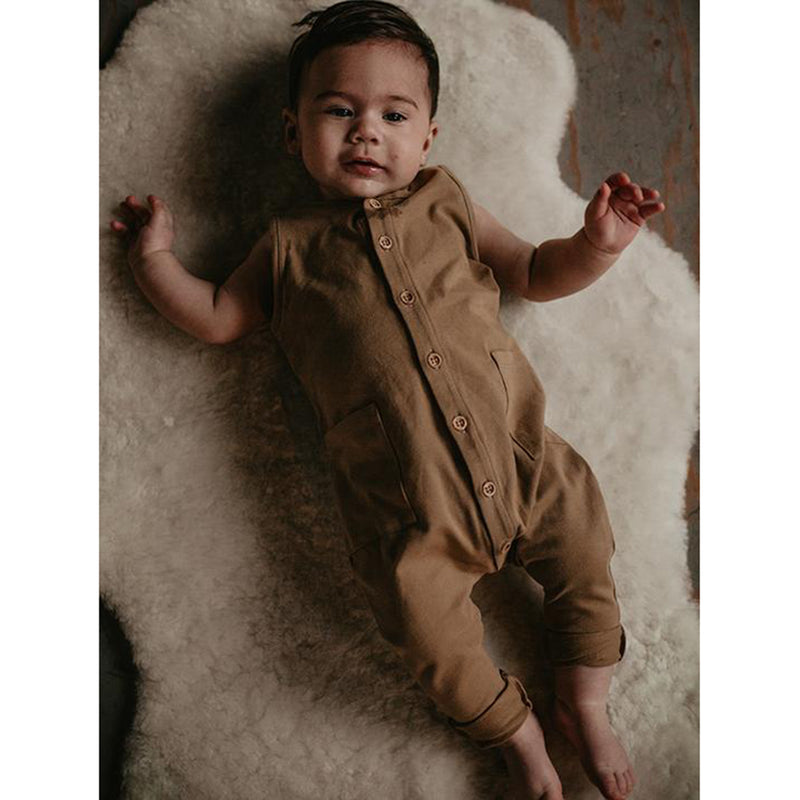 lifestyle_4, The Simple Folk Walnut Free-Range Playsuit Infant Baby Romper