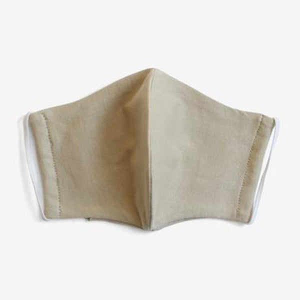 The Simple Folk Ecru Sustainable Mask Reusable Face Covering beige taupe