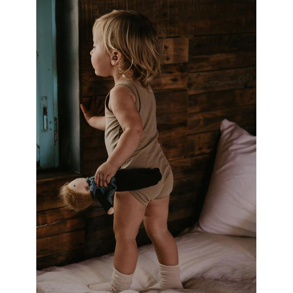 lifestyle_4, Simple Folk Sand Sleeveless Onesie Infant Baby Clothing 
