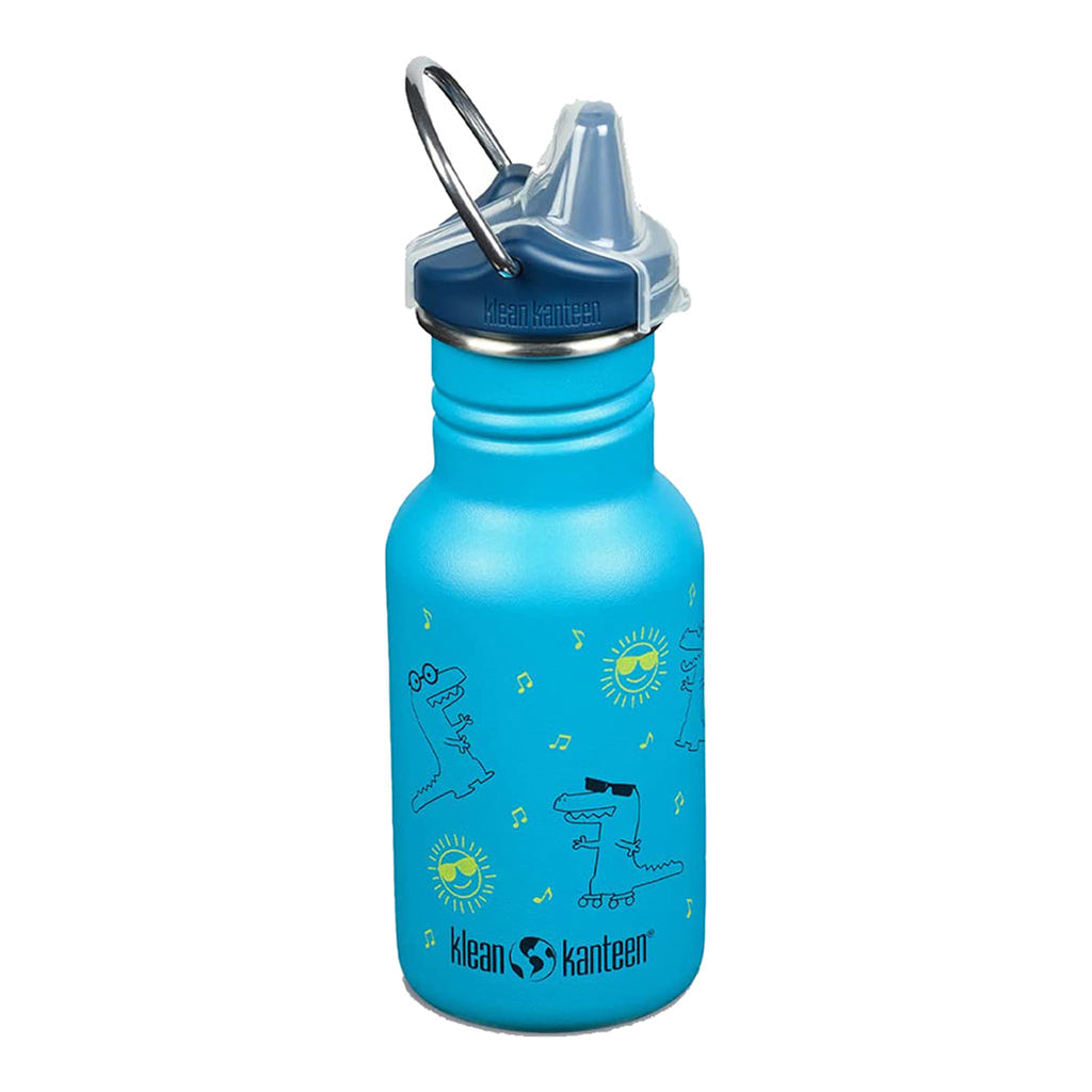 Klean Kanteen Gators 12oz Kid's Sippy Water Bottle BPA Free light blue