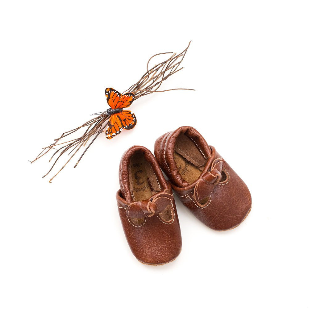 Starry Knight Brown T-Strap Toddler Boy Shoes