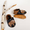 Starry Knight Design Baby Leather Shoes with Design black brown bison 