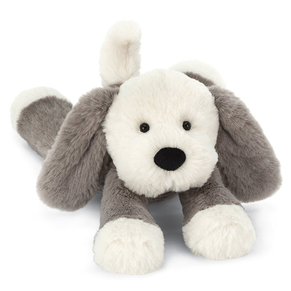 Jellycat Puppy Smudge Children's Stuffed Animal Toy white grey