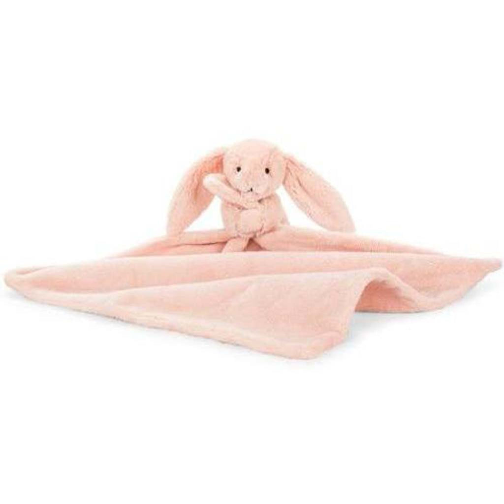 Jellycat Bashful Blush Bunny Soother Stuffed Animal Toy pink blanket with bunny