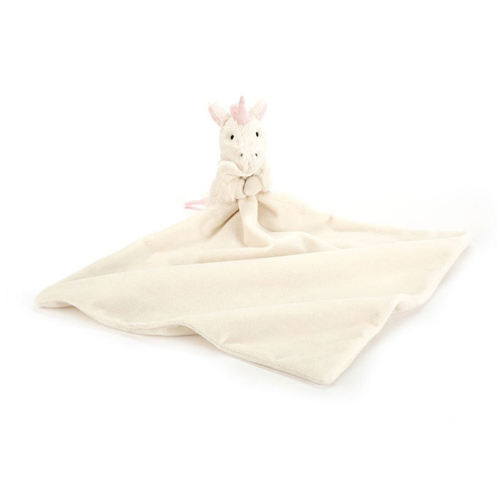 Jellycat Bashful Unicorn Soother Children's Stuffed Animal Toy cream and pink