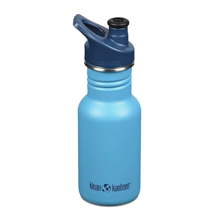 Klean Kanteen Hawaiian Ocean Narrow 12oz Kid's Sports Cap Water Bottle light blue