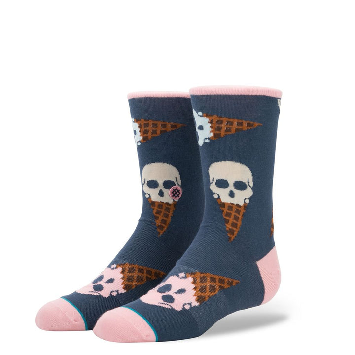 Stance Classic Toddler Boys Socks pattern cone head navy ice cream cone skulls