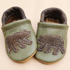 Starry Knight Design Baby Leather Shoes with Design moss brown bear