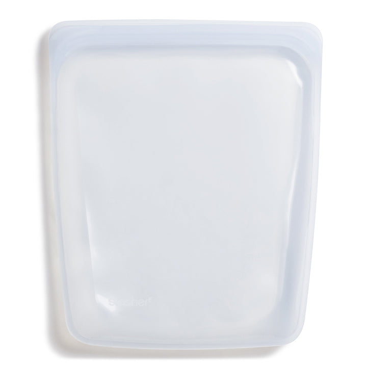 Stasher 100% Platinum Silicone Resealable Reusable Half-Gallon Bags clear transparent