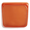 Stasher 100% Platinum Silicone Resealable Reusable Sandwich Bags citrus dark orange