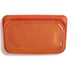 Stasher 100% Platinum Silicone Resealable Reusable Snack Bags citrus dark orange
