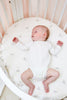lifestyle_6, stokke sleepi mini oval fitted crib sheet cotton percale bedding collection