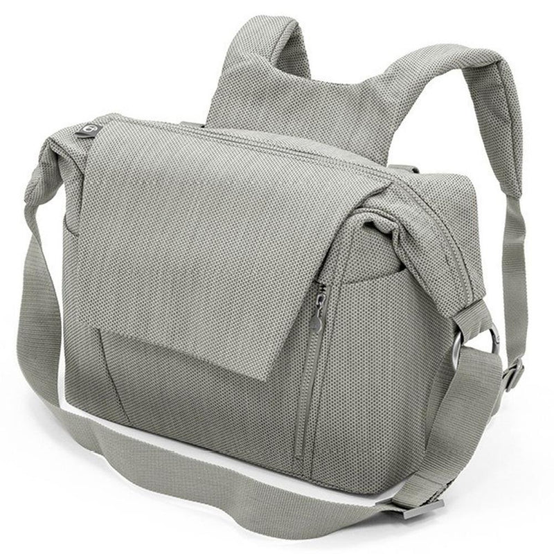 stokke diaper bag in brushed grey