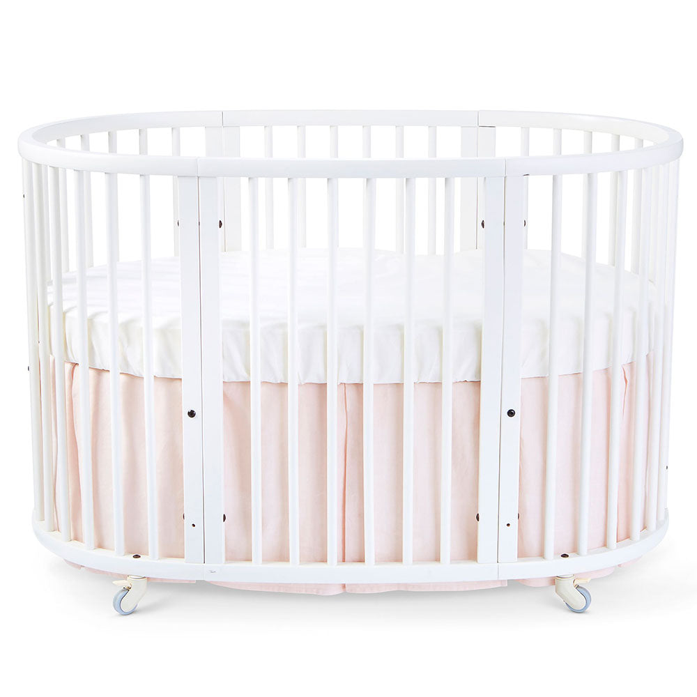 Stokke Sleepi Crib Bed Skirt infant baby light blush pink