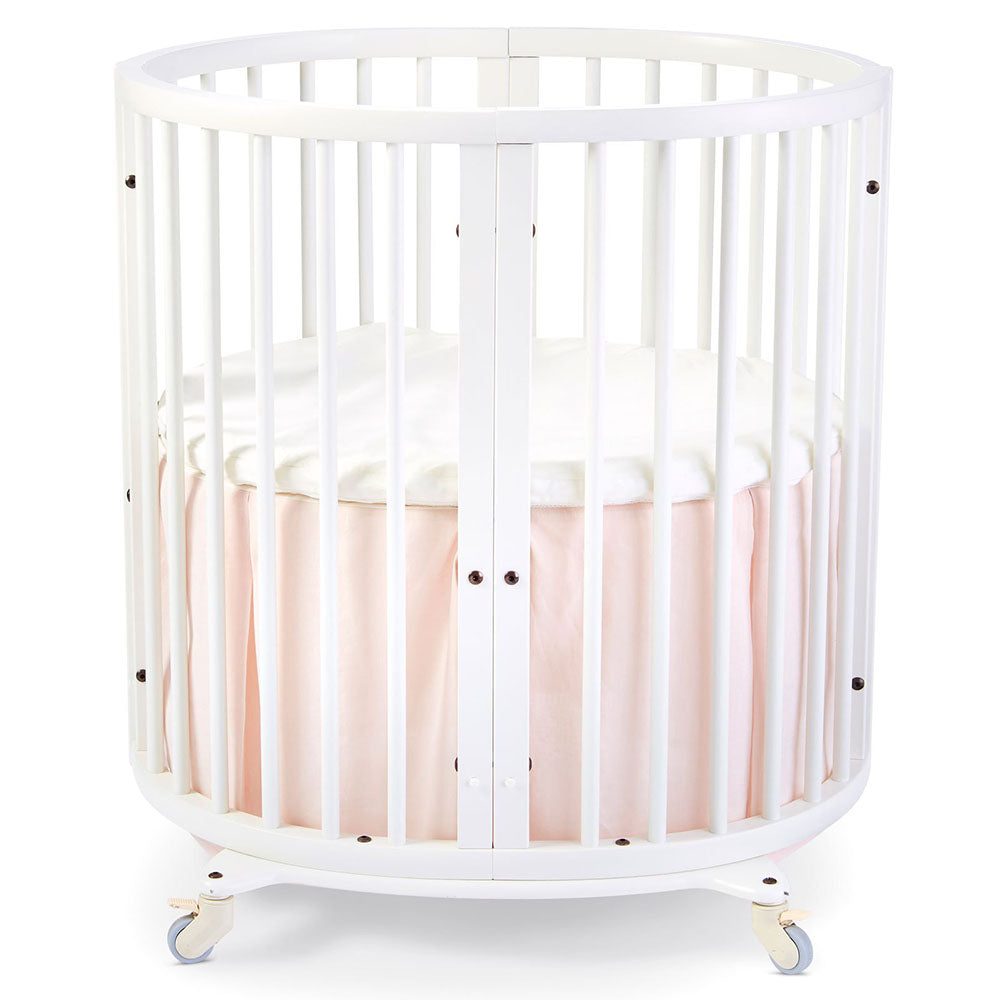 Stokke Sleepi Mini Crib Bed Skirt infant baby  light blush pink