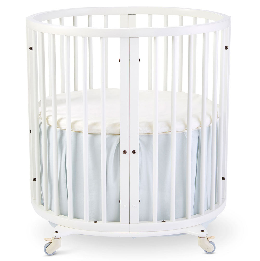 Stokke Sleepi Mini Crib Bed Skirt infant baby  light blue mist