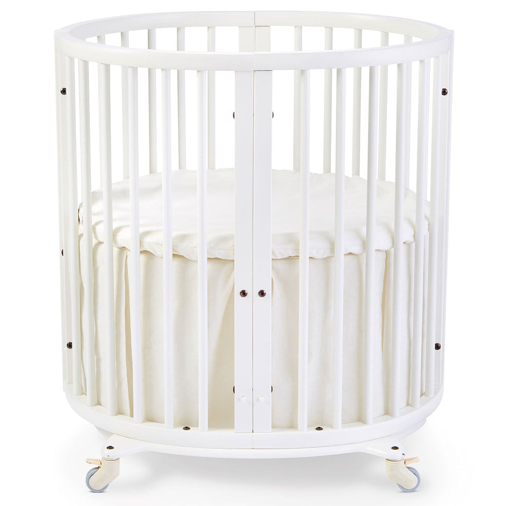 Stokke Sleepi Mini Crib Bed Skirt infant baby natural beige