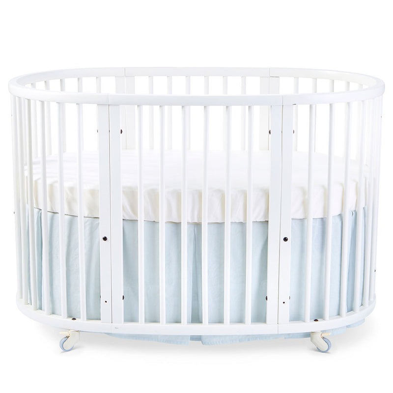 Stokke Sleepi Crib Bed Skirt infant baby light blue mist 