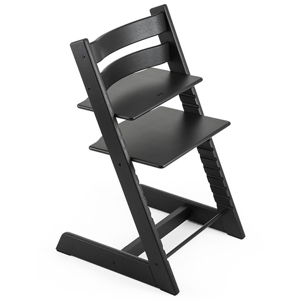 Stokke Beech Wood Adjustable Ergonomic Tripp Trapp Chair oak black 