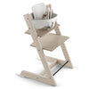 Stokke Adjustable Ergonomic Tripp Trapp High Chair with Baby Set white wash beige grey