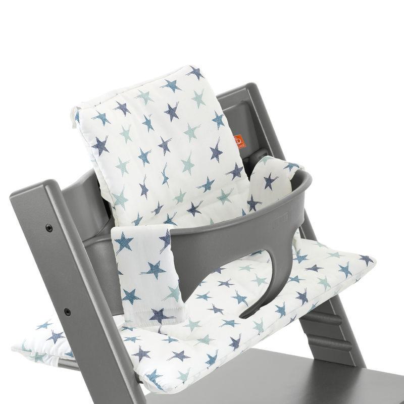 Stokke Tripp Trapp High Chair Cushion aqua star blue 